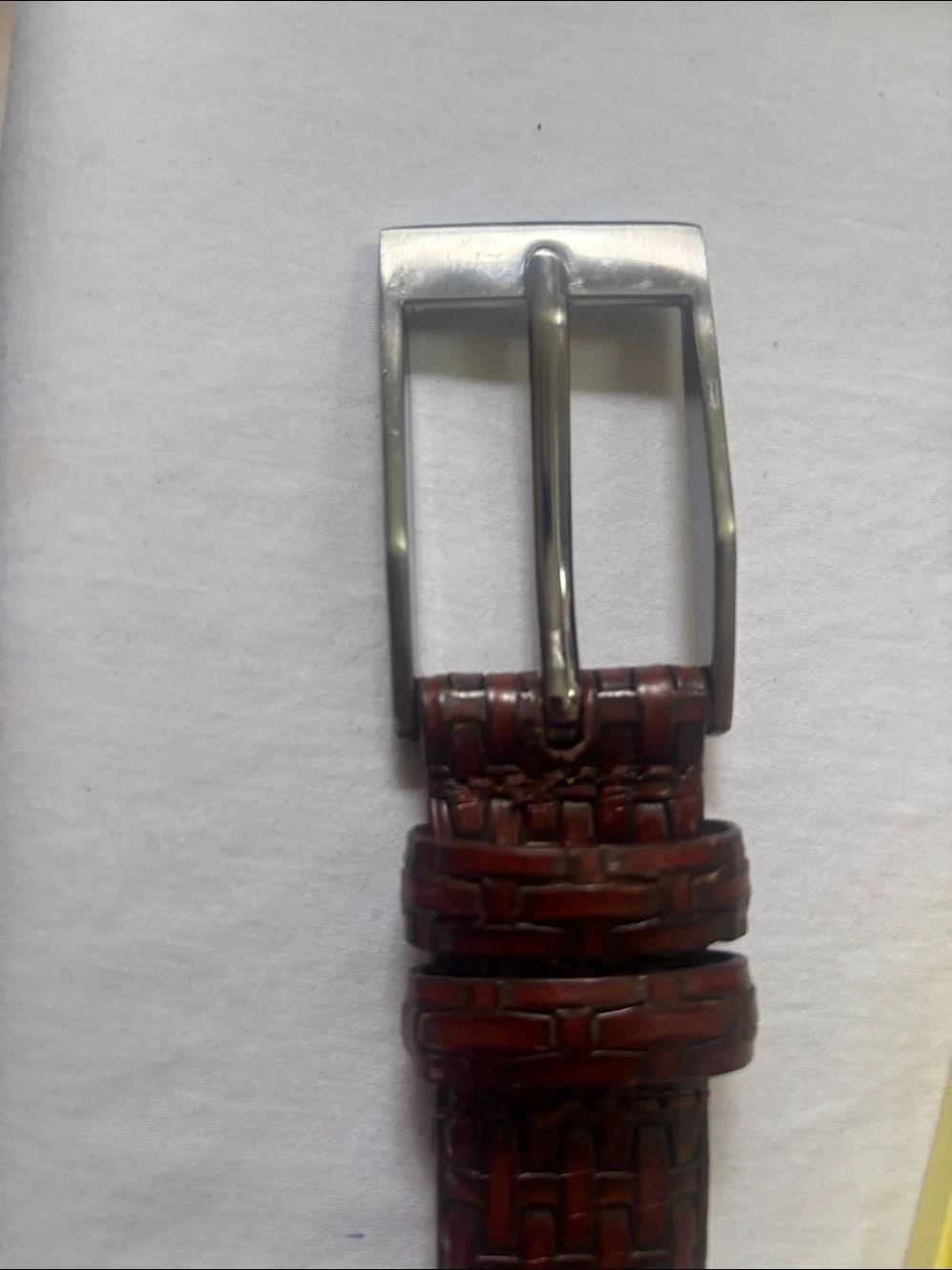 Arden Leather Co. Woven Brown Leather Belt